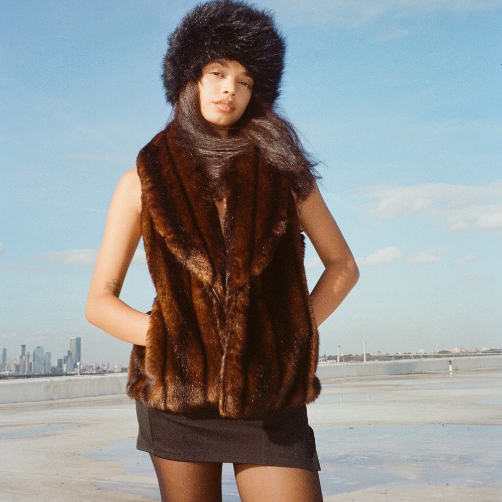 Vintage Ralph Lauren Faux Fur Vest
